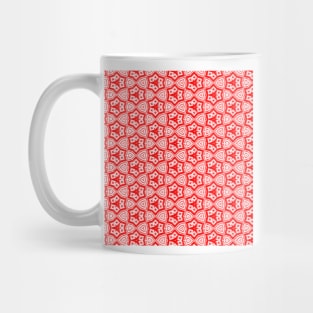 Christmas Ikat Pattern Red Mug